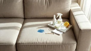 پاک کردن لکه جوهر و خودکار از روی مبل