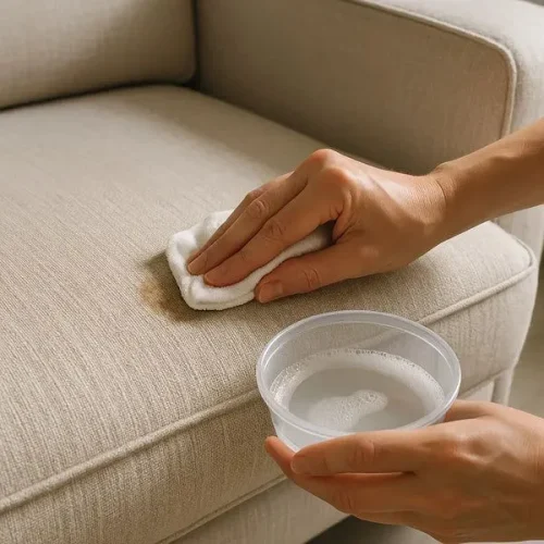 پاک کردن لکه نوشیدنی از روی مبل