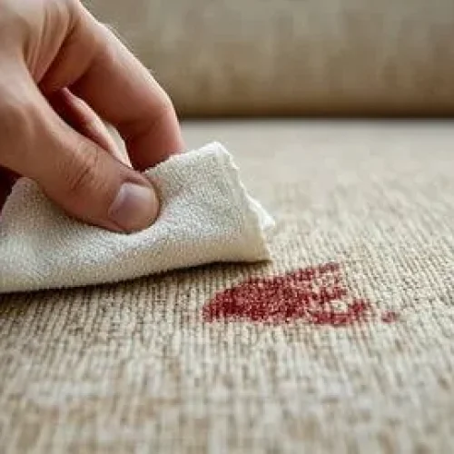 پاک کردن لکه خون از روی مبل