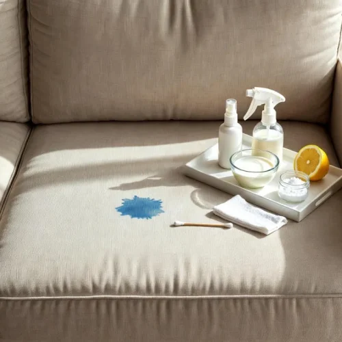 پاک کردن لکه جوهر و خودکار از روی مبل